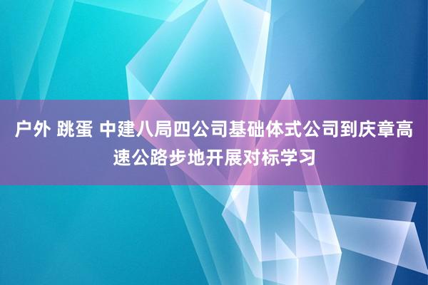 户外 跳蛋 中建八局四公司基础体式公司到庆章高速公路步地开展对标学习