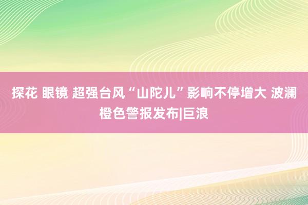 探花 眼镜 超强台风“山陀儿”影响不停增大 波澜橙色警报发布|巨浪