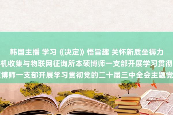 韩国主播 学习《决定》悟旨趣 关怀新质坐褥力 专科实施筑新域—筹画机收集与物联网征询所本硕博师一支部开展学习贯彻党的二十届三中全会主题党日