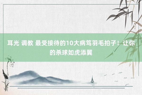 耳光 调教 最受接待的10大病笃羽毛拍子！让你的杀球如虎添翼