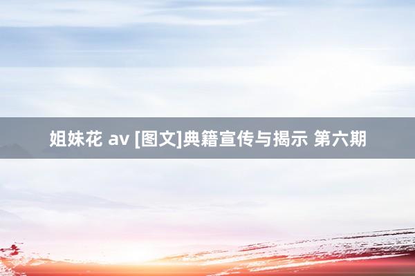 姐妹花 av [图文]典籍宣传与揭示 第六期